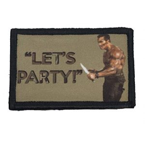 RedheadedTshirts Airsoft Morale Patch 1 Commando Movie"Let's Party" Morale Patch Funny Tactical Military 2x3"