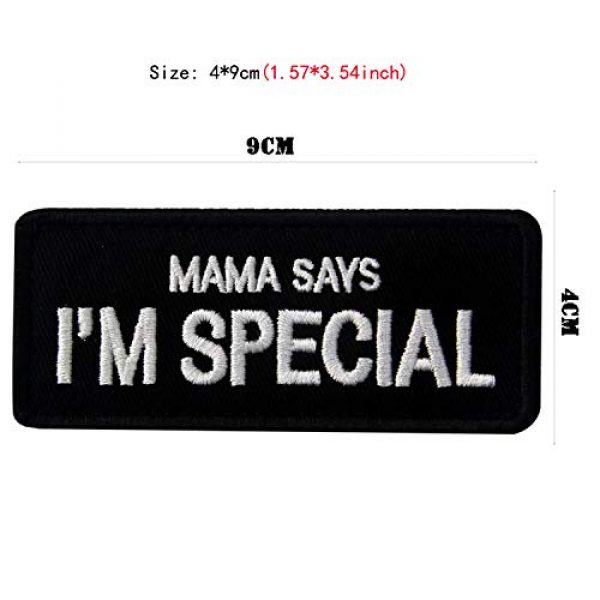 LanXin Airsoft Morale Patch 2 2 Pieces Mama Says I'm Special Embroidery Patch Military Morale Patch Tactical Emblem Badges Appliques Embroidered Patches - Hook and Loop Fasteners Backing Patches