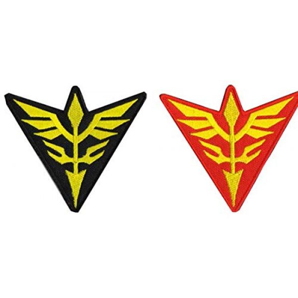 Tactical Embroidery Patch Airsoft Morale Patch 1 Mobile Suit Gundam UC Unicorn Neo Zeon Tactical Embroidery Patch Hook & Loop Morale Patch Military Patch for Clothing Accessory Backpack Armband (2pcs)