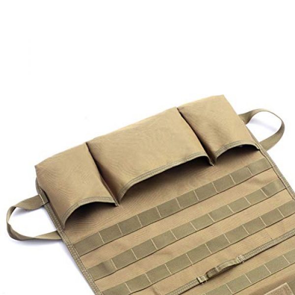 Autotipps Tactical Pouch 4 Autotipps MOLLE Tactical Car Seat Back Organizer Vehicle Panel Car Seat Cover Protector Universal Fit Hunting Bags with 3 Storage Pouch