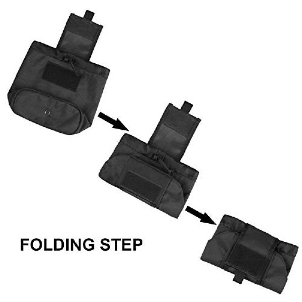 AMYIPO Tactical Pouch 6 AMYIPO Folding Tactical Molle Drawstring Magazine Dump Pouch, Military Adjustable Belt Utility Hip Holster Bag Outdoor Mag Pouch