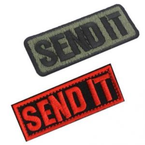 Tactical Embroidery Patch Airsoft Morale Patch 1 Send It Tactical Embroidery Patch Hook & Loop Morale Patch Military Patch for Clothing Accessory Backpack Armband (2pcs)