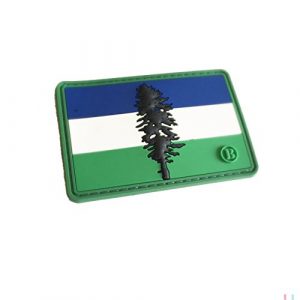 BritKitUSA Airsoft Morale Patch 1 3d PVC Cascadia Flag Morale 3x2 Inch Patch