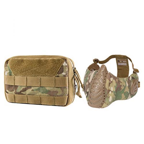 OneTigris Tactical Pouch 1 OneTigris Multicam Tactical Pouch & Airsoft Mask with Ear Protection