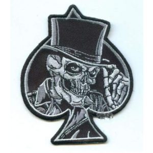 Tactical Embroidery Patch Airsoft Morale Patch 1 Spades Skull Embroidery Patch Military Tactical Morale Patch Badges Emblem Applique Hook Patches for Clothes Backpack Accessories