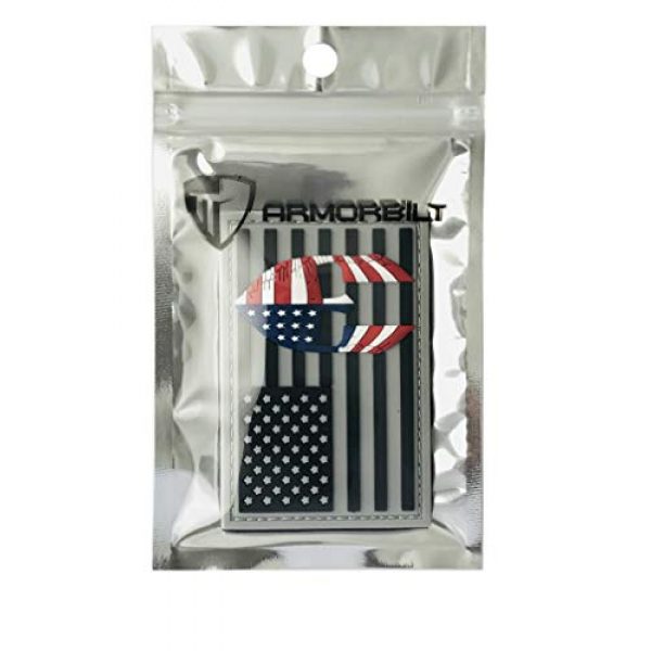Armorbilt Airsoft Morale Patch 5 USA Flag with Spartan Helmet (Molon Labe) 3D PVC Rubber Morale Patch, Represent American Pride, Perfect for Tactical Operator Caps, Hats, Jackets, Bags, Packs and Military Apparel