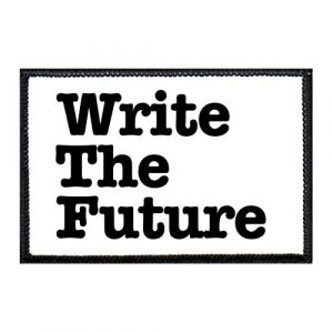 P PULLPATCH Airsoft Morale Patch 1 Write The Future Morale Patch | Hook and Loop Attach for Hats, Jeans, Vest, Coat | 2x3 in | by Pull Patch