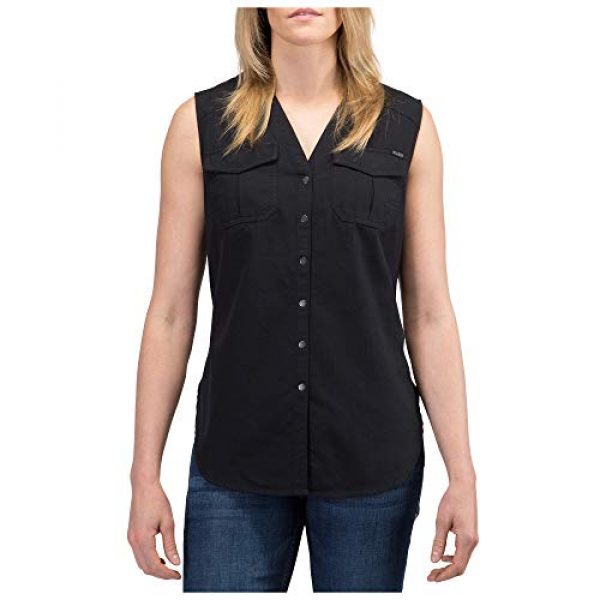 5.11 Tactical Shirt 1 5.11 Tactical Women's Meadow Sleeveless Top, 100% Lightweight Herringbone Cotton, Style 61313
