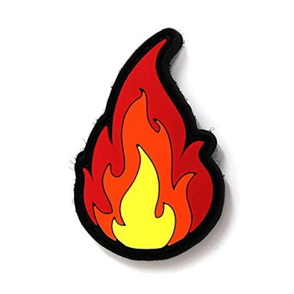 Stinking Patch Co. Airsoft Morale Patch 1 Flame Lick - Fire | PVC Rubber Tactical Morale Patch