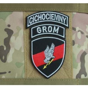 Embroidered Patch Airsoft Morale Patch 1 Polish Special Forces GROM TF-49 Shield + GROM Tab + CICHOCIEMNY Tab 3D Tactical Patch Military Embroidered Morale Tags Badge Embroidered Patch DIY Applique Shoulder Patch Embroidery Gift Patch