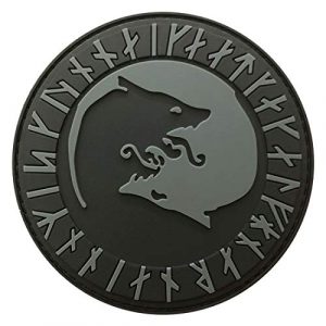 Miltacusa Airsoft Morale Patch 1 Viking lfh©dnar No Mercy Only Violence Wolf Odin Patch [3D-PVC Rubber-WP4]