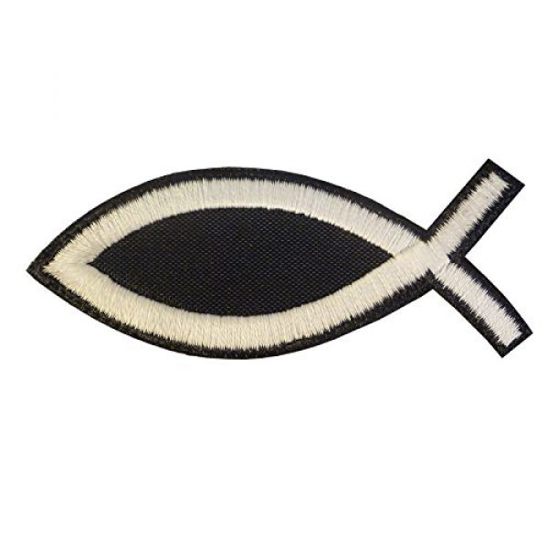 LEGEEON Airsoft Morale Patch 2 LEGEEON Glow Dark Ichthys Jesus Fish Christian ISAF Ichthus Morale Sew Iron on Patch