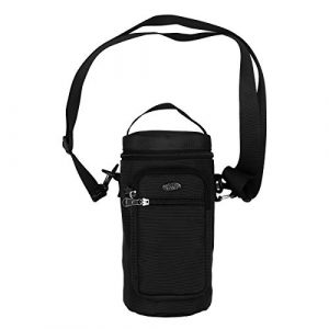 CHICTRY Tactical Pouch 1 CHICTRY Water Bottle Pouch Multifunction Nylon Insulated Kettle Carrier Holder Bag with Adjustable Detachable Shoulder Strap for Outdoor Hiking Travel Camping