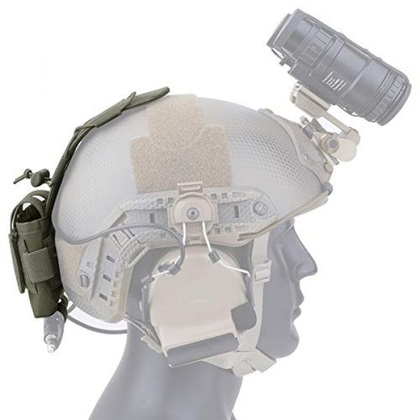 KRYDEX Tactical Pouch 7 KRYDEX Tactical Helmet Pouch MK2 Battery Box Counterweight Pouch Remote Battery Helmet Accessory Storage Bag with Hook and Loop for Tactical Helmet