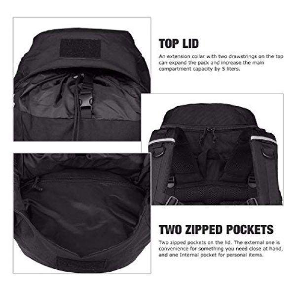 Mardingtop Tactical Backpack 4 Mardingtop Bundle Items: 50L Molle Tactical Backpack Black