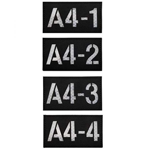 ODSP Airsoft Morale Patch 6 Infrared IR Call Sign Reflective Patch, Customizable A4-2 Team Personalized Emblem Tactical Military Tactical Morale Patches Armband Badges for Clothing Accessory Backpack 3.54 x 1.97 Inch, 2 Pieces