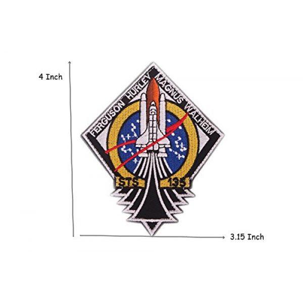 VOZUKO Airsoft Morale Patch 4 VOZUKO Morale Patch USA NASA Astronaut Space 3D Embroidered Flight Space Explorer Research Combination Badge Patch