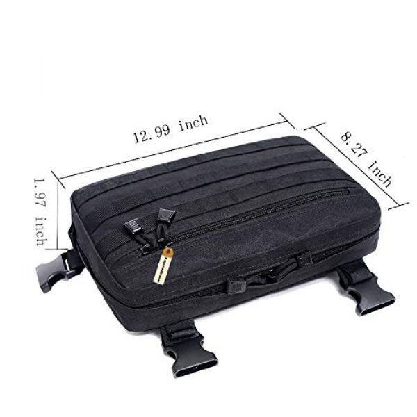 Lsgoodcare Tactical Pouch 4 Lsgoodcare Universal Chest Vest Rig Pouch Bag, Adjustable Multi-Functional Outdoor Military Molle Tool Pack, Tactical Medical First Aid Pouch Phone Holder Case Hunting Bag for Men Women (black)