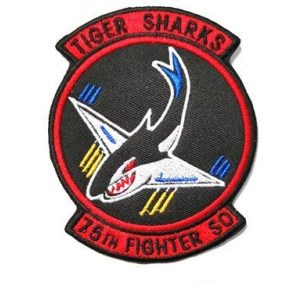 Tactical Embroidery Patch Airsoft Morale Patch 1 USAF 75TH Fighter SQ Tactical Embroidery Patch Hook & Loop Morale Patch Military Patch for Clothing Accessory Backpack Armband