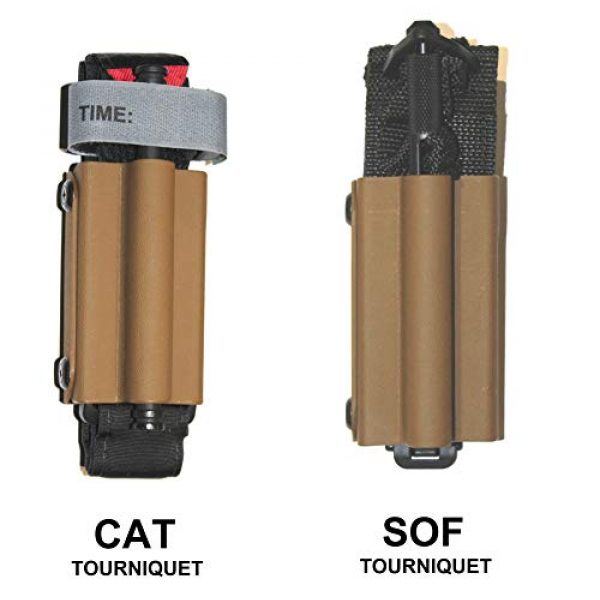 Custom Thermoform Design Tactical Pouch 2 C.T. Design Police/Military SOF/CAT Tourniquet Holster Molle System (Hard Plastic, Durable) (Fits GEN 7 & Older Models)