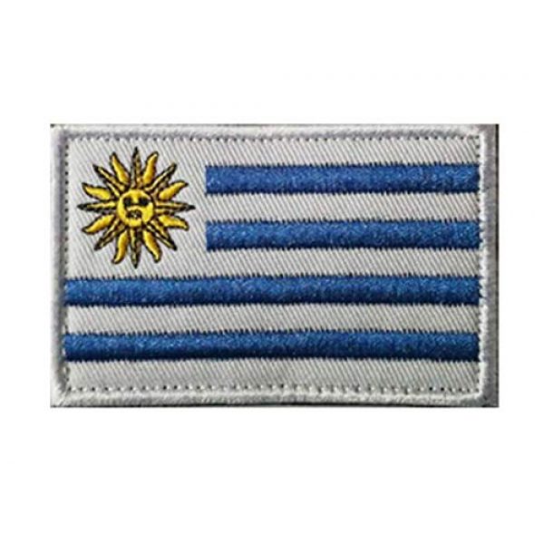 Tactical Embroidery Patch Airsoft Morale Patch 1 Uruguay Flag Embroidery Patch Military Tactical Morale Patch Badges Emblem Applique Hook Patches for Clothes Backpack Accessories