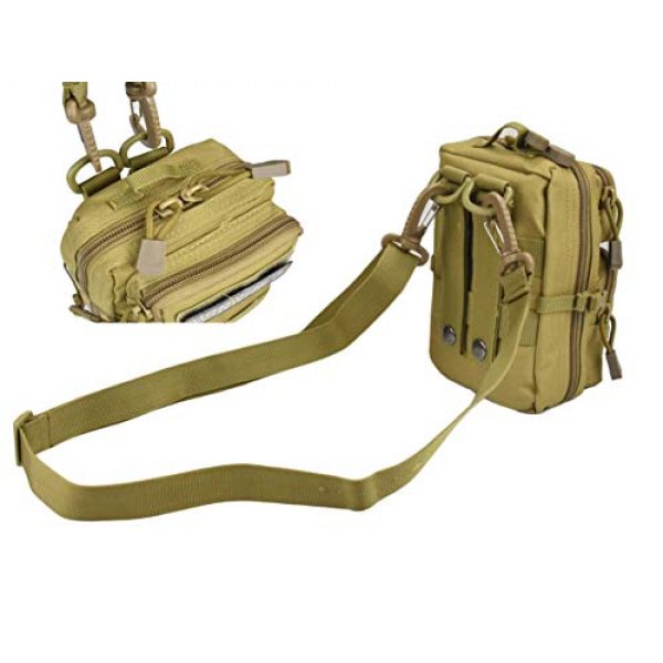 JFFCE Tactical Pouch 5 JFFCE Compact Tactical Waist Pack,Molle Pouch with Zipper,Pouch for Belt,Fanny Pack Pocket with Detachable Strap for Sports Travel Hiking Running Cycling Camping,Backpack Accessories