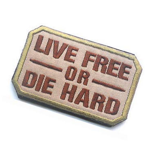 Embroidery Patch Airsoft Morale Patch 3 Live Free Or Die Hard Military Hook Loop Tactics Morale Embroidered Patch (color2)
