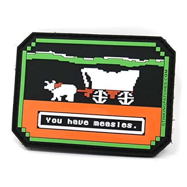 Stinking Patch Co. Airsoft Morale Patch 1 Oregon Trail You Have Measles PVC Rubber Tactical Patch | Oregon Trail Inspired | Funny Morale Patch