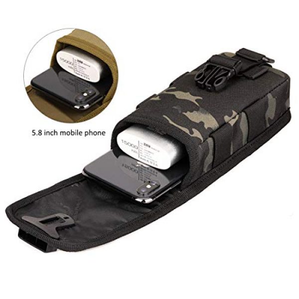 CREATOR Tactical Pouch 3 CREATOR Tactical Cell Phone Holster Pouch Cellphone Case Molle Gadget Bag Molle Attachment Belt Holder with Flag Patch