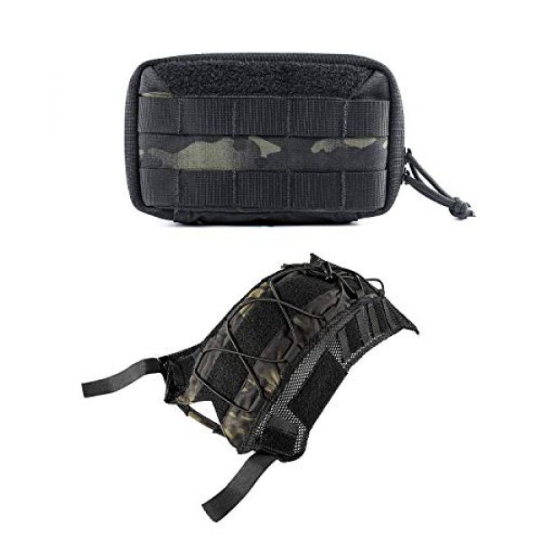 OneTigris Tactical Pouch 1 OneTigris Tactical MOLLE Pouch & Helmet Cover for Fast PJ Helmet in Size L/XL (Multicam Black)