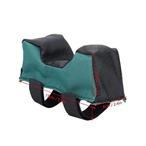 Vikye Shooting Rest 7 Vikye Shooting Bench Steady Sandbag, Unfilled Green Lightweight Shooters Rest Bag, Non-marring Non-Slip Shooters Gun Rest Sand Bags for Hunting Shooting Lovers