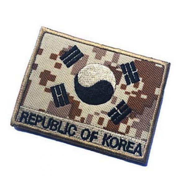 Embroidery Patch Airsoft Morale Patch 3 South Korean Flag Military Hook Loop Tactics Morale Embroidered Patch (color4)