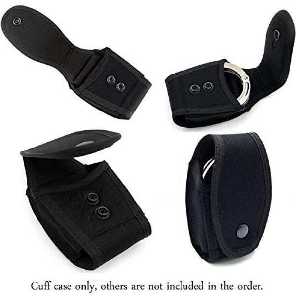 Easyinsmile Tactical Pouch 3 Easyinsmile Handcuff Case Universal Quick Release Black Nylon Handcuff Holder with Secure Snap and Belt Loop Law Enforcement Military Standard Handcuff Pouch
