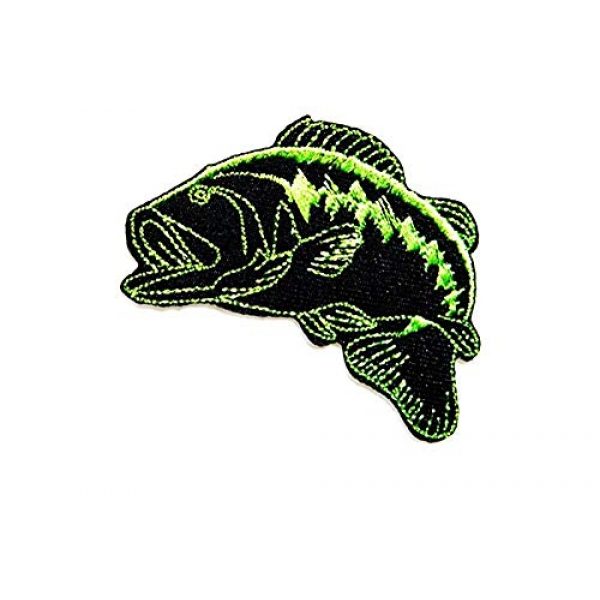 W Expert (ship with tracking) Airsoft Morale Patch 1 Bass Fishing sport Fish Lure Hook patch Iron on Logo Vest Jacket cap Hoodie Backpack Patch Iron On/sew on patch