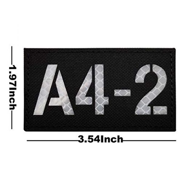 ODSP Airsoft Morale Patch 2 Infrared IR Call Sign Reflective Patch, Customizable A4-2 Team Personalized Emblem Tactical Military Tactical Morale Patches Armband Badges for Clothing Accessory Backpack 3.54 x 1.97 Inch, 2 Pieces