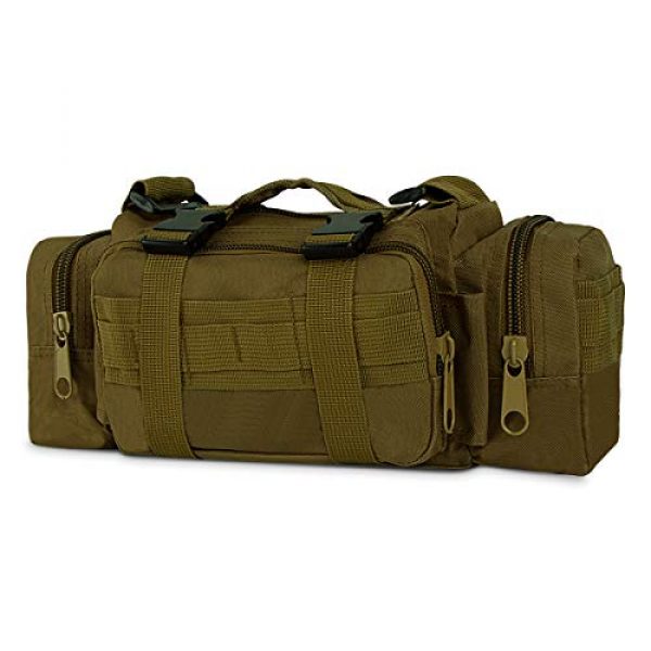 IronSeals Tactical Pouch 1 IronSeals Military Tactical Duffle Waist Bags, Military Sling Pack Hand Carry Camping Belt Bag Rucksack EDC Bag for Camping Hiking Trekking Riding