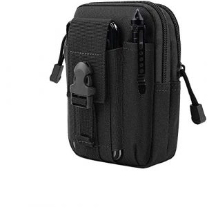 Yarr Tactical Pouch 1 Tactical Molle Bag Belt Pouch Camping Hiking Cloth Phone Camera Case Holster Security Waist Pouch Waterproof Purse Phone Case with Zipper for iPhone 5S 6 7 6S X Plus and More