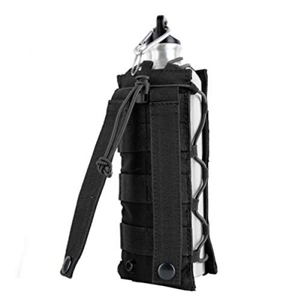 LIOOBO Tactical Pouch 6 LIOOBO Military Water Bottle Bag Waist Pouch Holder Outdoors Travel for Men Women Black