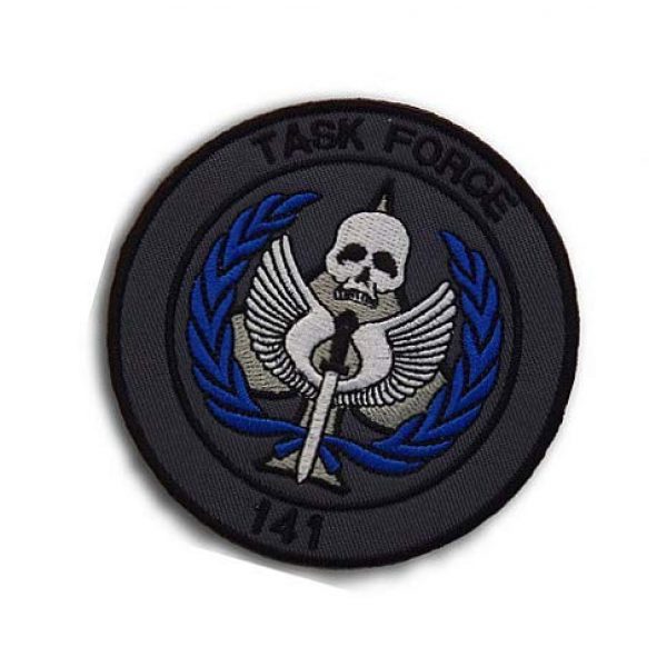 Embroidery Patch Airsoft Morale Patch 3 Call of Duty Task Force 141 Military Hook Loop Tactics Morale Embroidered Patch (color2)