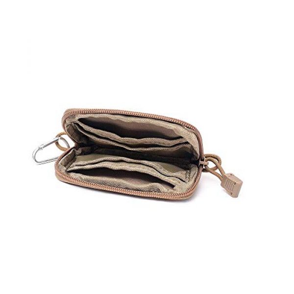 DETECH Tactical Pouch 3 DETECH Tactical Front Pocket Mini Wallet ID Cards Holder with Zippers EDC Pouch