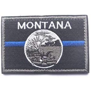 Tactical Embroidery Patch Airsoft Morale Patch 1 State Flag of Montana Embroidery Patch Military Tactical Morale Patch Badges Emblem Applique Hook Patches for Clothes Backpack Accessories