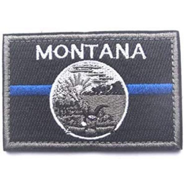 Tactical Embroidery Patch Airsoft Morale Patch 1 State Flag of Montana Embroidery Patch Military Tactical Morale Patch Badges Emblem Applique Hook Patches for Clothes Backpack Accessories