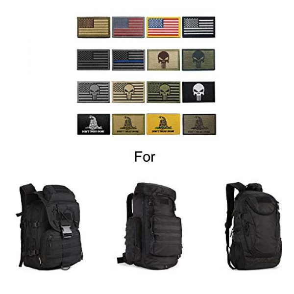 WZT Airsoft Morale Patch 2 WZT Bundle 16 Pieces American Flag Tactical Morale Military Patch Set