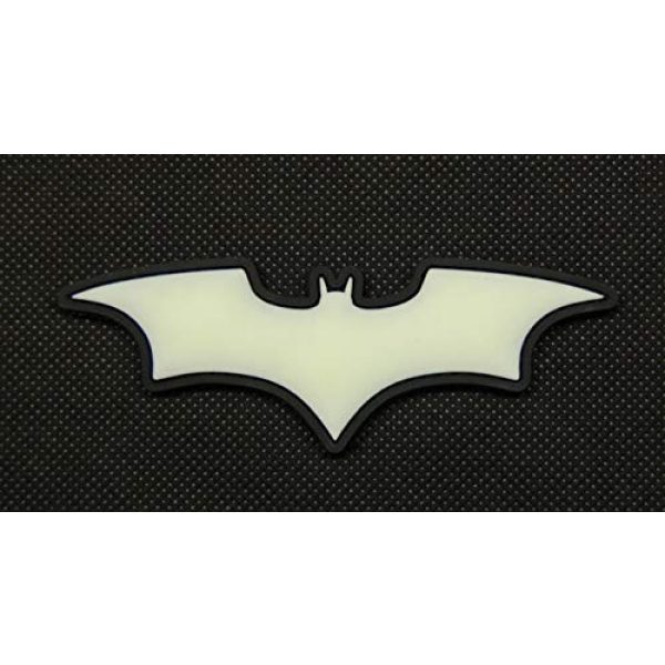 BritKitUSA Airsoft Morale Patch 1 BritKitUSA The Dark Knight Batman 3D PVC Glow in The Dark GITD SWAT Rubber Patch Hook Backing