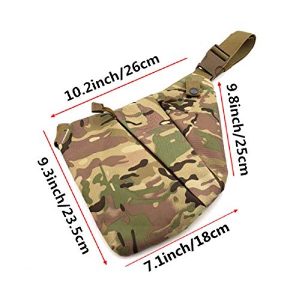 Jipemtra Tactical Pouch 2 Jipemtra Tactical Messenger Bag Small Molle Military Assault Gear Sling Pack Tackle Side Bag EDC Sling Pack Utility Versipack (CP)