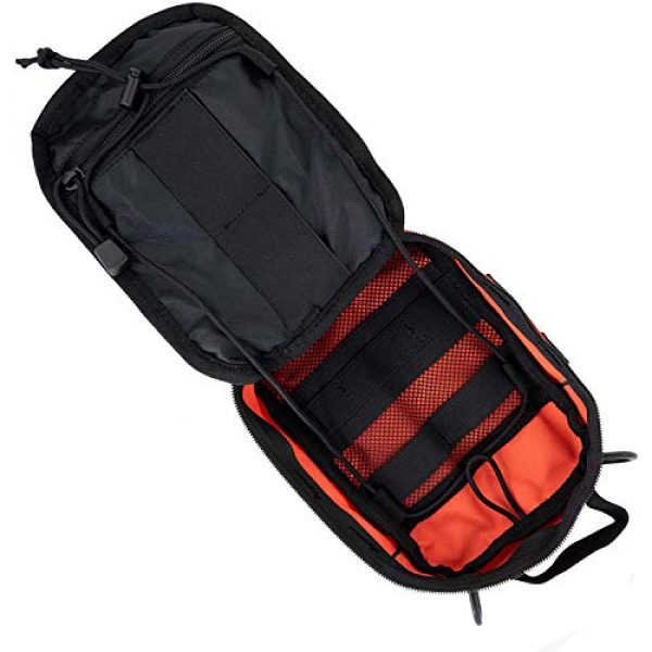 LINE2design Tactical Pouch 4 LINE2design Complete Survival Kit - EMS EMT Emergency Response Fully Stocked Tactical Molle Bag - Advanced First Aid Medical Supplies - Heavy Duty Outdoor Gear EDC IFAK Pouch Stop Bleeding Kit Orange