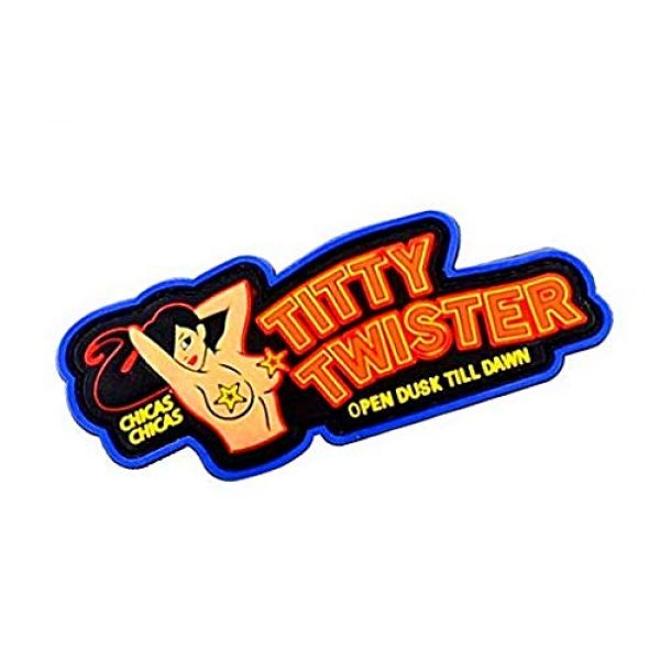 PVC PATCH Airsoft Morale Patch 2 Titty Twister Military Hook Loop Tactics Morale PVC Patch (color2)