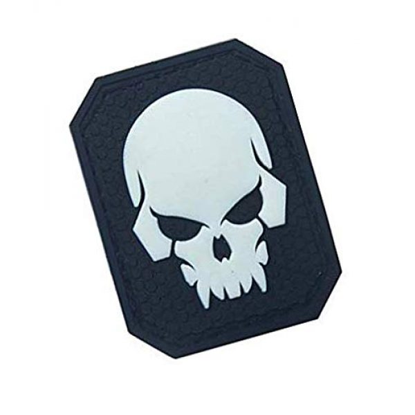 PVC PATCH Airsoft Morale Patch 2 Jolly Roger Skull Pirate Skull Military Hook Loop Tactics Morale PVC Patch (color2)