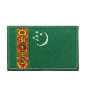 Tactical Embroidery Patch Airsoft Morale Patch 1 Turkmenistan Flag Embroidery Patch Military Tactical Morale Patch Badges Emblem Applique Hook Patches for Clothes Backpack Accessories