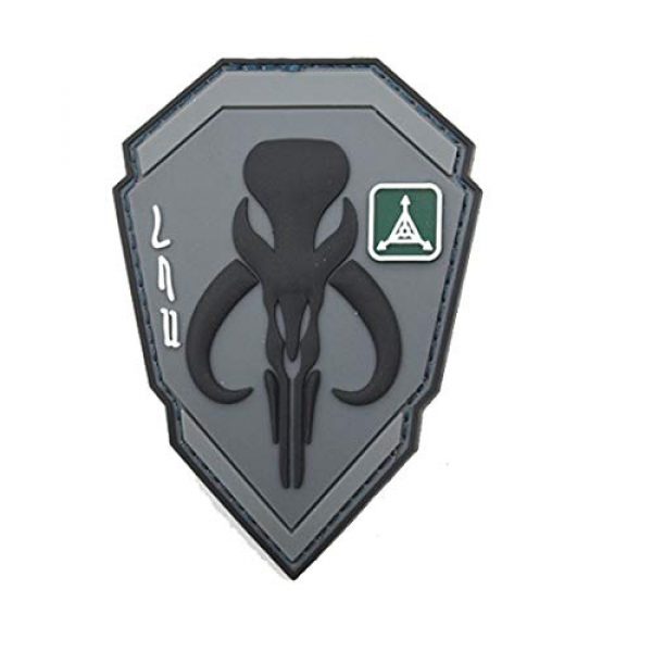 ODSP Airsoft Morale Patch 3 Mandalorian Bounty Hunter Boba Fett Morale Patch, 3D-PVC Rubber Patches 3.94 x 2.76 inch